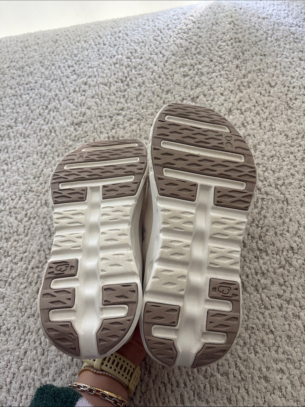 On Running Cloudwomen Neutral Beige & Yellow Running Sneakers - Picture 5 of 6